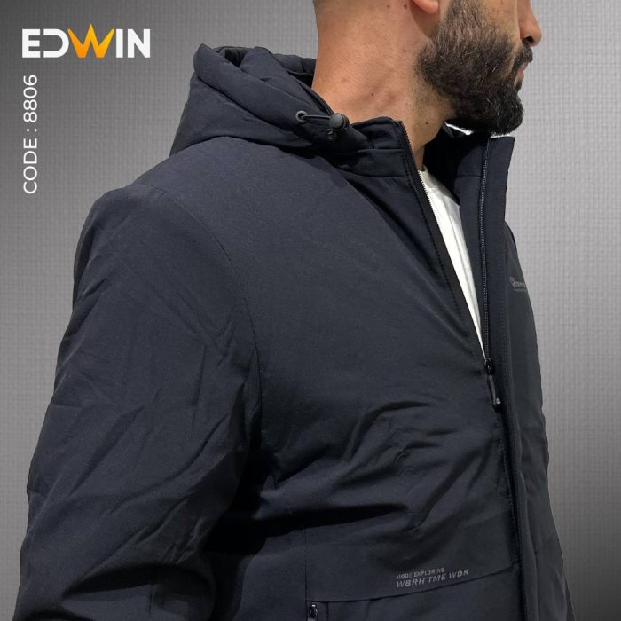 کاپشن مردانه ضد آب کلاه دار آستر بادی ضخیم مدل 8806 - تصویر 14