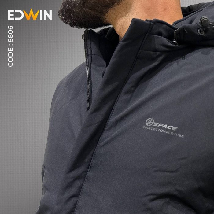 کاپشن مردانه ضد آب کلاه دار آستر بادی ضخیم مدل 8806 - تصویر 16